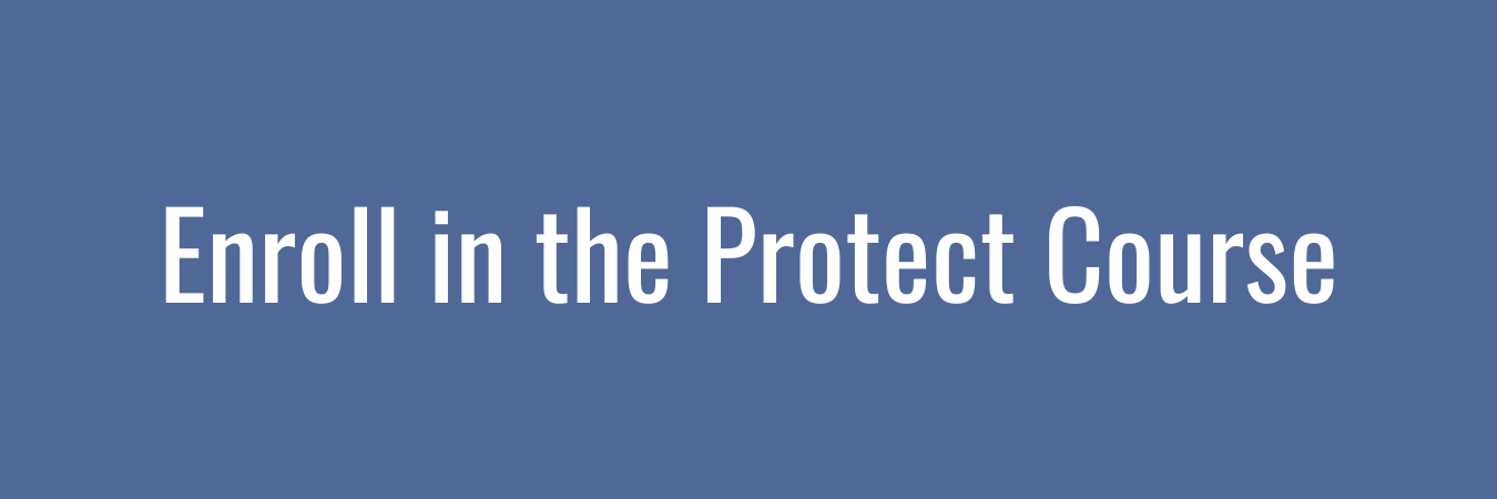 Enroll in the Protect Course - white text on lime green background